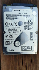 Kõvaketas Hitachi/HGST 500 GB 2.5" 5400 rpm SATA 6 GB/s (1 foto / 1)