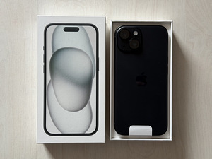 Apple iPhone 15 Black 128GB новый, гарантия до 08.2027 (1 фото из 4)