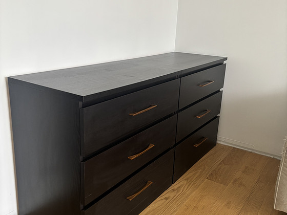 Комод с 3 ящиками (Ikea, MALM), 2 шт.