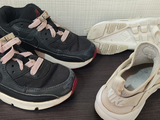 Кроссовки 30 Nike Air Max, 2 пары, детская обувь без шнурков