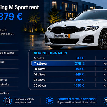 Премиум-аренда BMW в Таллине – BMW 318d Touring M Sport