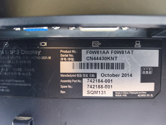 24 tolli HP monitor