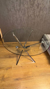 Klaasist söögilaud 100 cm (2 foto / 5)