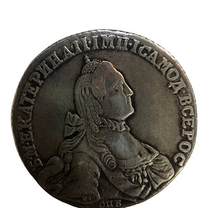 Hõbe münt poltina Vene Katariina II 1765a (4 foto / 5)