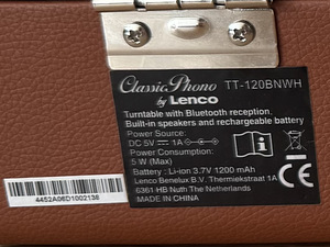Lenco Classic Phono TT-120BNWH vinüülplaadimängija (5 foto / 9)