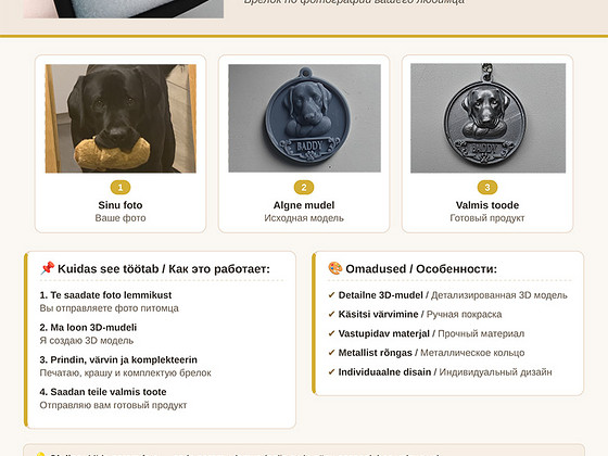 Unikaalsed 3D-prinditud võtmehoidjad