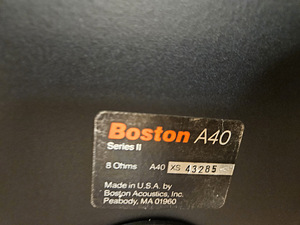 Boston Acoustics A40 Series II 2-ribaline riiulikõlar (6 foto / 6)
