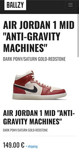 NIKE AIR JORDAN 1 MID "ANTI-GRAVITY MACHINES", suurus 40,5 (4 foto / 7)