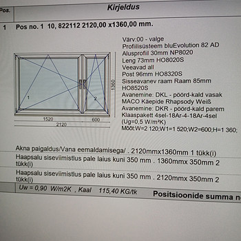 Müüa kasutatud kolmekordsed plastikaknad