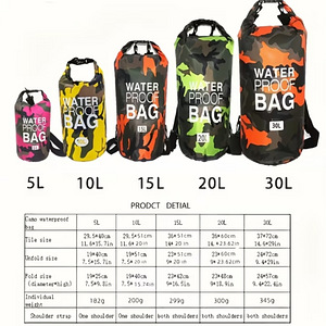 Водонепроницаемые гермомешки 5L, 10L, 15L, 20L, 30L (2 фото из 10)