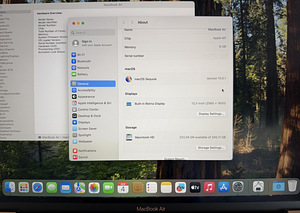 Apple Macbook Air 13 M1 8/256GB Gold, шведская раскладка, состояние как у нового... (6 фото из 7)