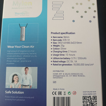 My iOn Therapy Air by Zepter Portable Personal Air Purifier