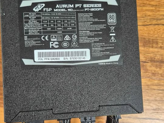 FSP AURUM PT-1200FM toiteplokk 1200W 80+ PLATINUM