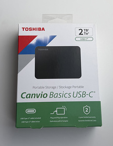 Toshiba Canvio Basics USB-C 2TB , Black (1 фото из 5)
