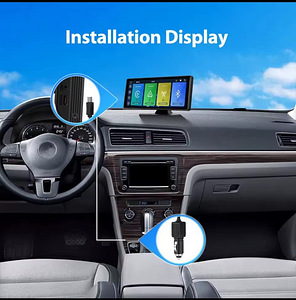 Podofo 10,26" портативная автомобильная стереосистема — беспроводной CarPlay и A... (3 фото из 4)