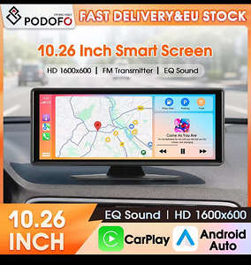 Podofo 10,26" портативная автомобильная стереосистема — беспроводной CarPlay и A... (4 фото из 4)