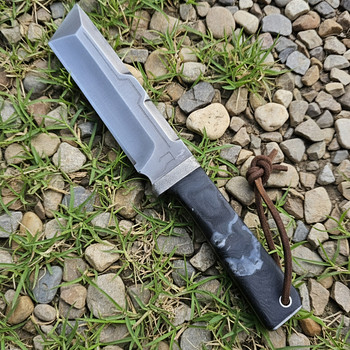 Handmade Tactical Nata Tanto Knife, 80CrV2 High Carbon Steel