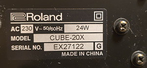 Kitarrivõimendi Roland CUBE-20X (3 foto / 5)