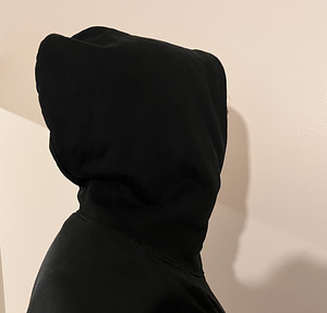Черное oversized худи с капюшоном в стиле Yeezy, double layered (9 фото из 9)