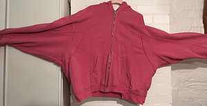 Розовое oversized худи на молнии Vetements (2 фото из 6)