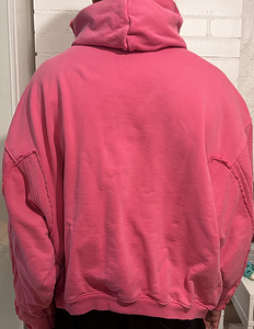 Розовое oversized худи на молнии Vetements (5 фото из 6)