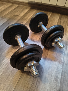 2 x 10kg регулируемые чугунные гантели (1 фото из 1)