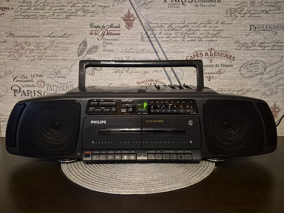 Philips 80s suur boombox raadio cd duubel kassetmakk