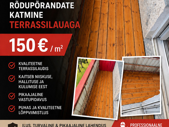 Rõdupõrandate katmine terrassiga