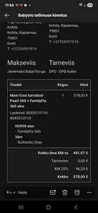 Müüa Maxi cosi pearl 360 turvatool koos FamilyFix 360 aluseg (5 foto / 5)
