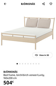 IKEA Björksnäs voodi 160 cm (1 foto / 4)