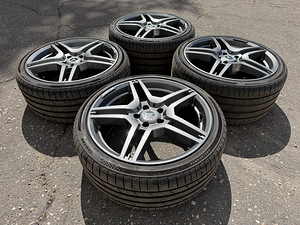 19" Mercedes-Benz AMG разноширокие диски 5x112 + летние шины (2 фото из 10)