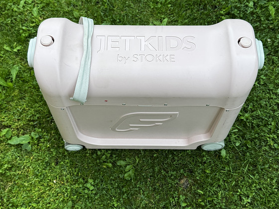 JetKids BedBox roosa sõidetav lastekohver, madratsita