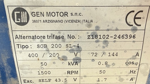 PTO generaator 50kva (5 foto / 8)