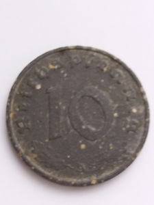 10 Reichspfennig (reichspfennig) 1943 A Saksamaa, 3. Reich. (4 foto / 7)