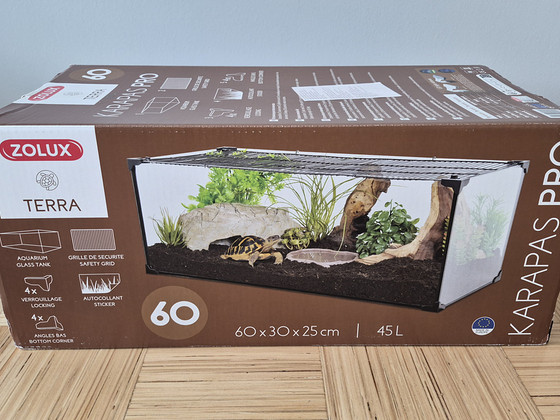 Террариум KARAPAS PRO Zolux 60×30×25 45L.