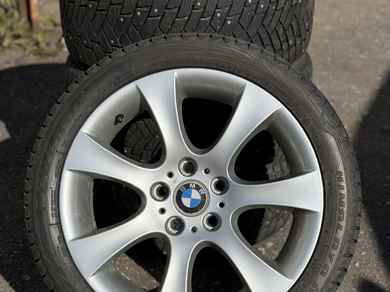 18" оригинальные диски BMW style 124 5x120 + шипованные шины 245/40