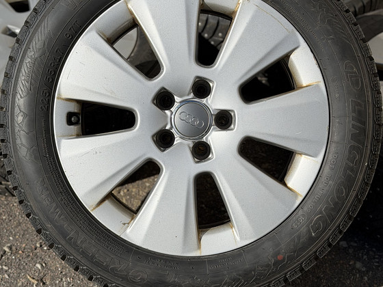 17" оригинальные диски Audi 5x112 + шипованные шины 225/55/17