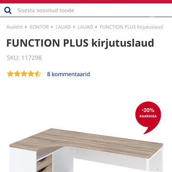 Kirjutuslaud Function Plus