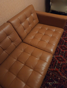 2-Seater Leather Sofa LANDSKRONA (6 foto / 6)