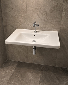 Duravit valamu + Hansgrohe segisti + sifoon, klapp (1 foto / 1)