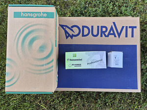 Раковина Duravit + смеситель Hansgrohe + сифон, клапан (2 фото из 4)