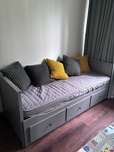 IKEA HEMNES päevavoodi, hall, 80×200, madratsid kaasa (4 foto / 5)