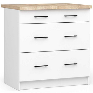 Нижний кухонный шкаф дуб/белый, 46 см x 80 см × 85 см (1 фото из 3)