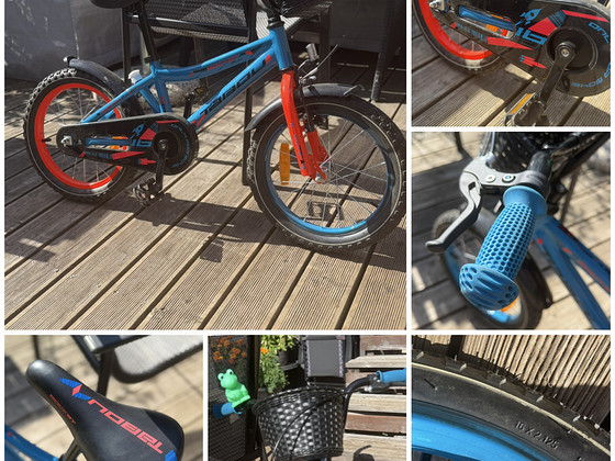Детский велосипед TABOU Rocket CS ALU, 16″ чёрно-оранжевый