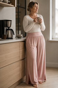 Preemium Lenzing Modaal Vabaaja Püksid Soft Flow Pink M-2XL (5 foto / 10)