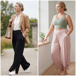 Preemium Lenzing Modaal Vabaaja Püksid Soft Flow Pink M-2XL (7 foto / 10)