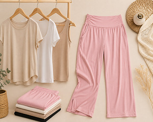 Preemium Lenzing Modaal Vabaaja Püksid Soft Flow Pink M-2XL (8 foto / 10)