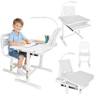 Laste koolilaud, reguleeritav tool, LED-lamp, USB, roosa. (3 foto / 7)