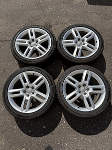 19" оригинальные диски Audi 5x112 + 255/40/19 m+s (как новые) (5 фото из 9)