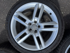19" оригинальные диски Audi 5x112 + 255/40/19 m+s (как новые) (9 фото из 9)